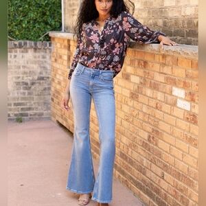 Free People Light Blue Flared Jeans